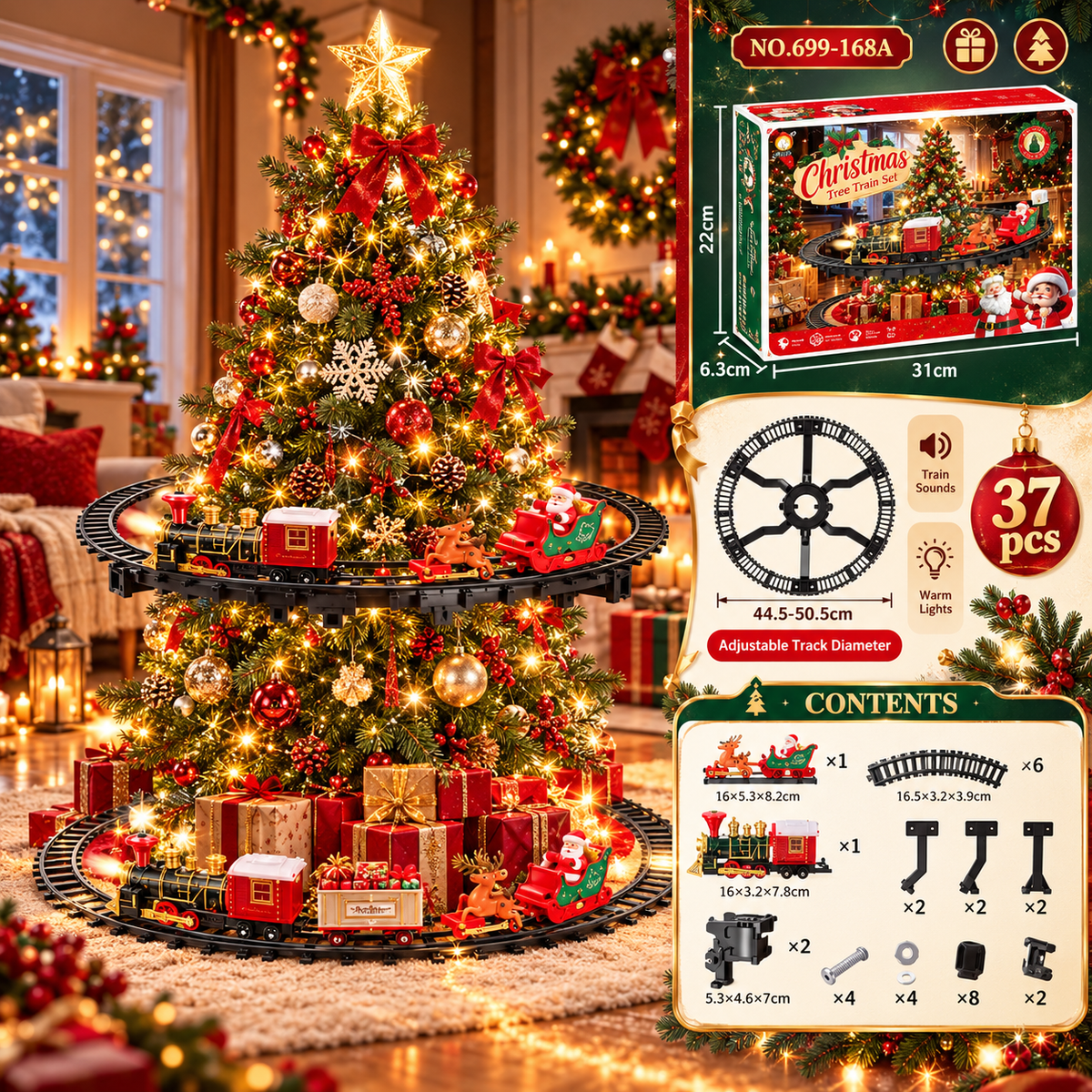 🚂 Magical Christmas Tree Train Set🎄