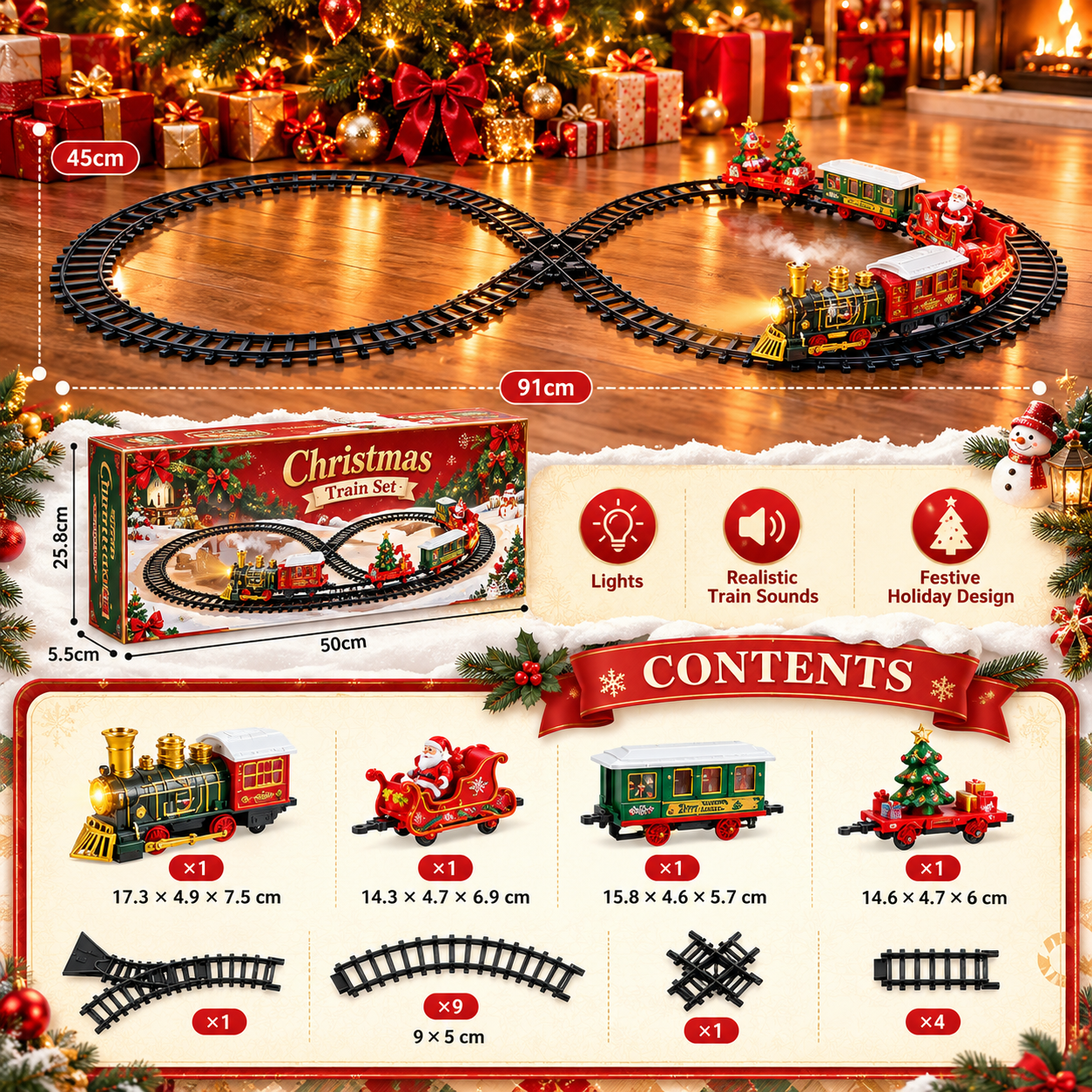 Festive Character Floor Railway