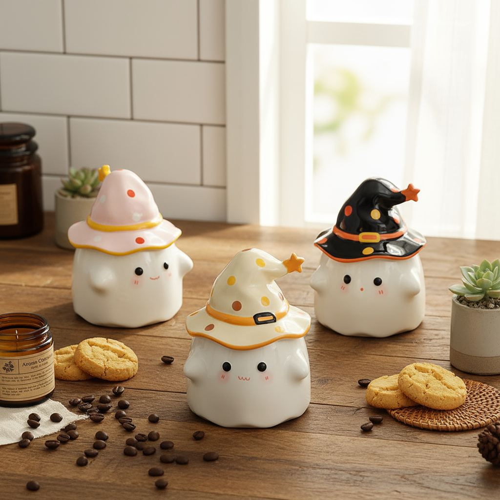 Whimsical Ghost Ceramic Mug
