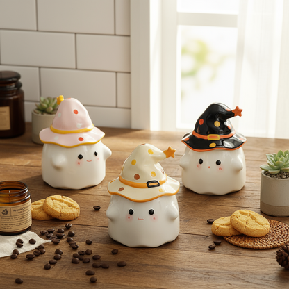 Whimsical Ghost Ceramic Mug