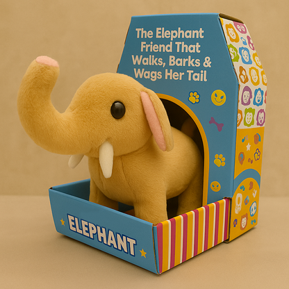 🟣🐘Meet Ellie —🌴 The Elephant Friend That Walks, Bark& Wags Her Tail!