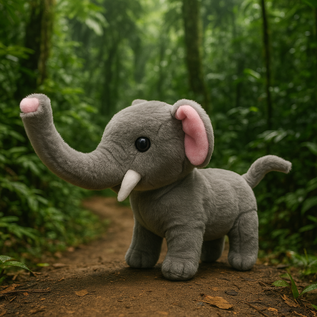 🟣🐘Meet Ellie —🌴 The Elephant Friend That Walks, Bark& Wags Her Tail!