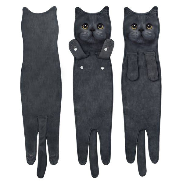 🎄Early Christmas Sale 🎅 Funny Cat Hand Towels