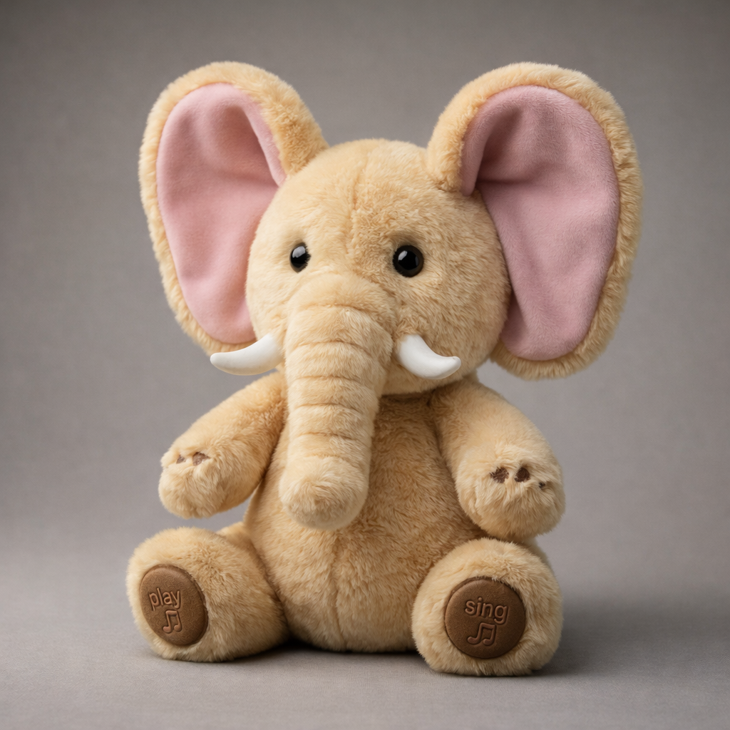 🐘Tootie – Animated Singing Elephant Plush with Flapping Ears